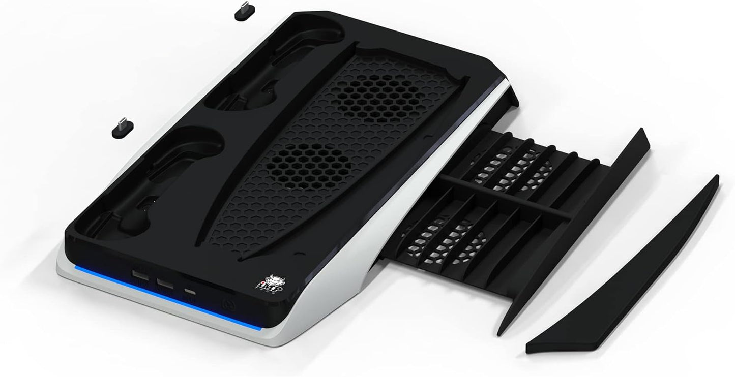 Imp Gaming DLX Twin Charging Tower Inc Cooling Fans & Game Storage Stand –