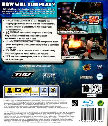WWE SmackDown! vs. RAW 2008 – PlayStation 3
