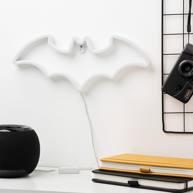 Batman LED Neon Light Officially Licensed DC Comics, Iconic Logo Shaped Lamp