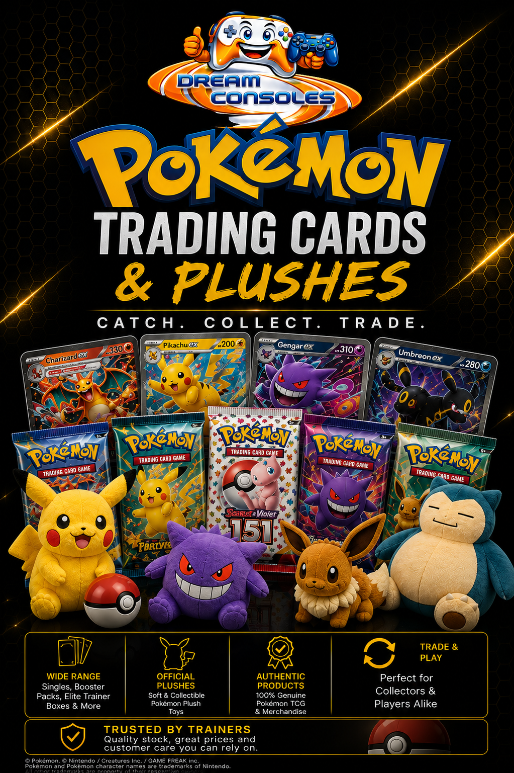 Pokémon Trading Cards & Plushes