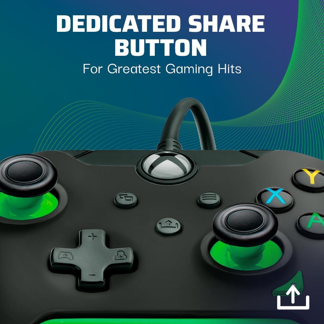 Xbox Series X/S, Xbox One - PDP Wired Gaming Controller USB Gamepad Neon Black