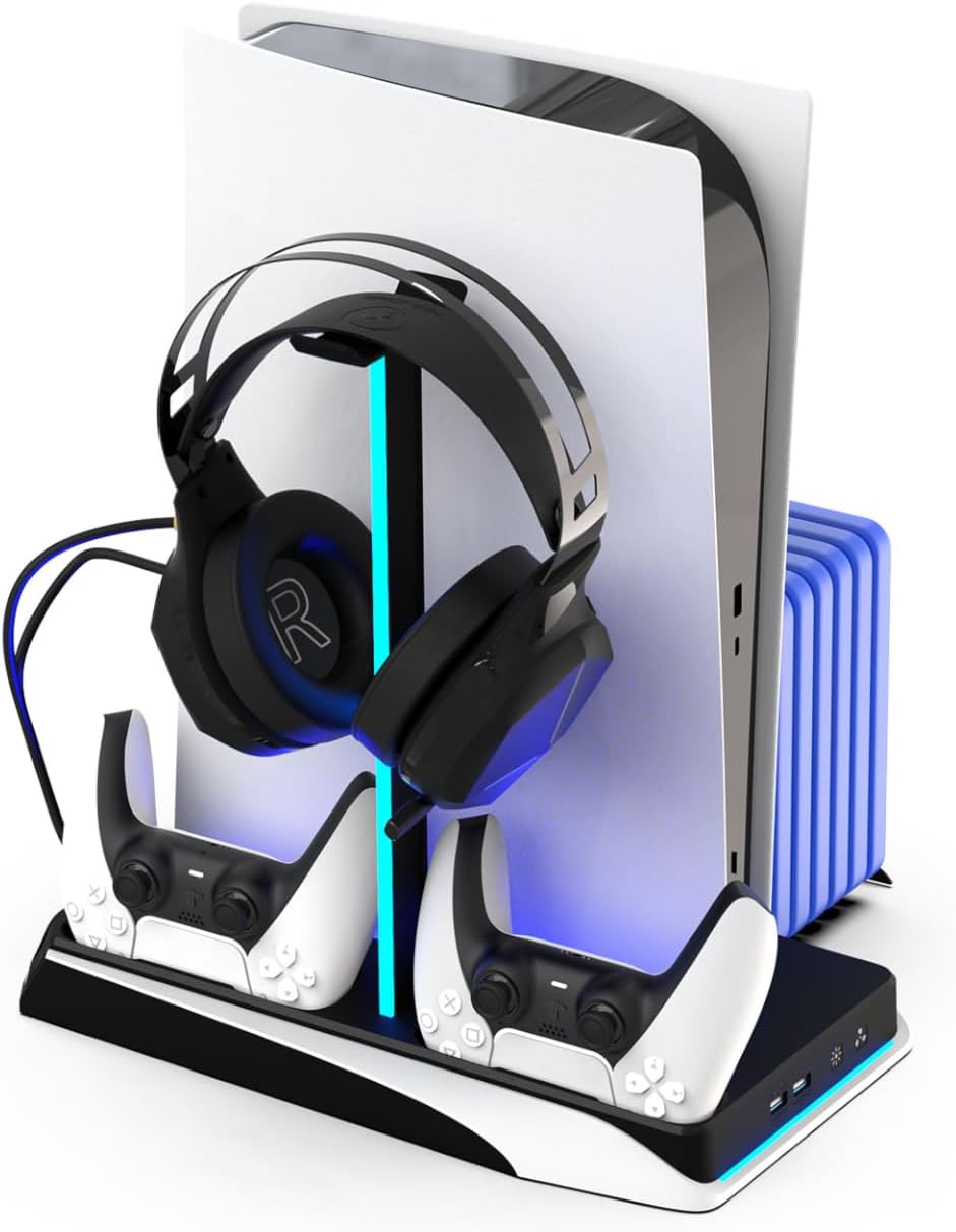 Imp Gaming DLX LED Twin Charging Tower Inc Cooling Fans & Game Storage Stand –