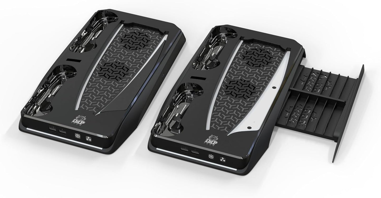 Imp Gaming DLX LED Twin Charging Tower Inc Cooling Fans & Game Storage Stand –