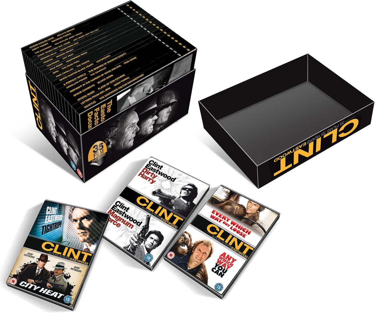 Clint Eastwood 35 Films 35 Years – DVD Box Set Western Action Drama Warner Bros Collection
