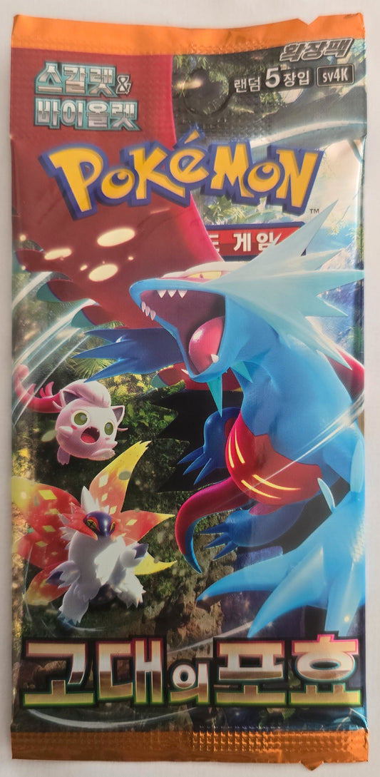 Pokémon Ancient Roar sv4K Korean Booster Pack 5 Cards TCG Sealed