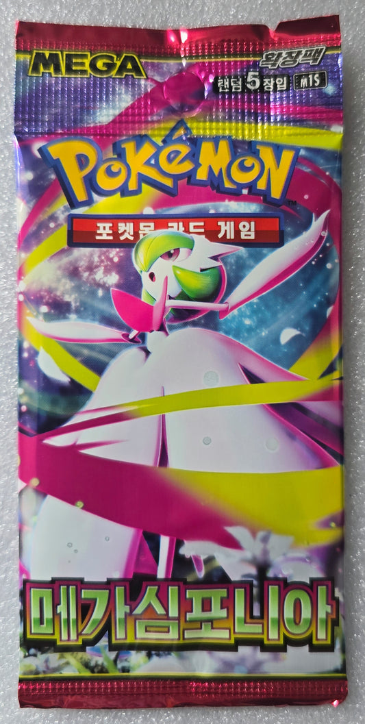 Pokémon Mega Symphonia m1S Korean Booster Pack 5 Cards TCG Sealed