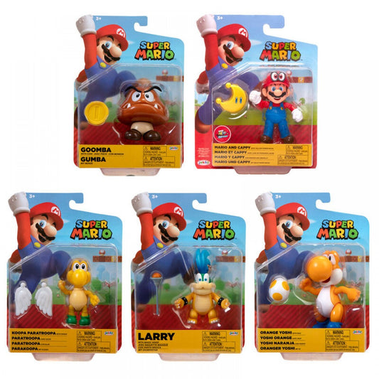 Super Mario 4" Figure Assortment – Collectible Action Figures