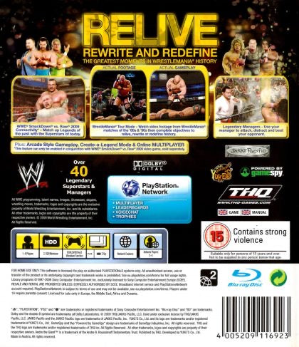 WWE Legends of WrestleMania – PlayStation 3
