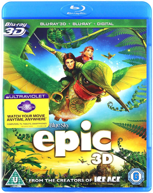 Epic Blu-ray 3D + Blu-ray Animated Family Adventure Chris Wedge Fox 2013