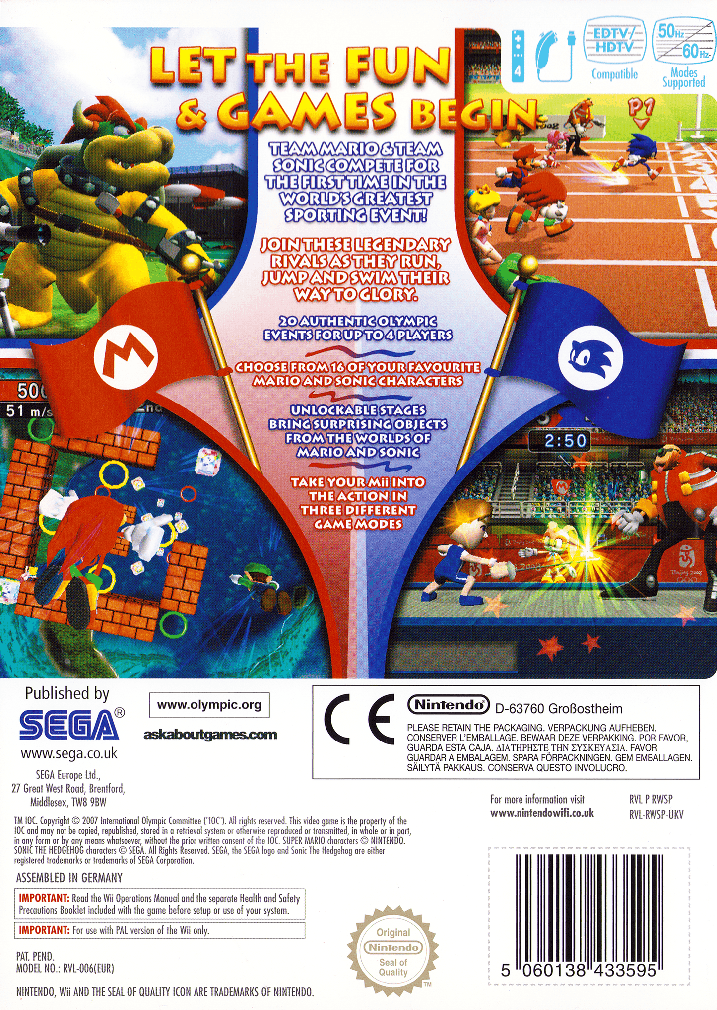 Mario & Sonic at the Olympic Games – Nintendo Wii  Sports / Party
