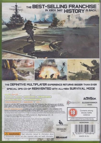 Call of Duty: Modern Warfare 3  – Xbox 360 First Person Shooter Game