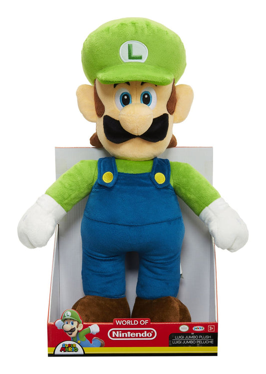 Nintendo Jumbo Basic Plush Luigi – Large Soft Toy