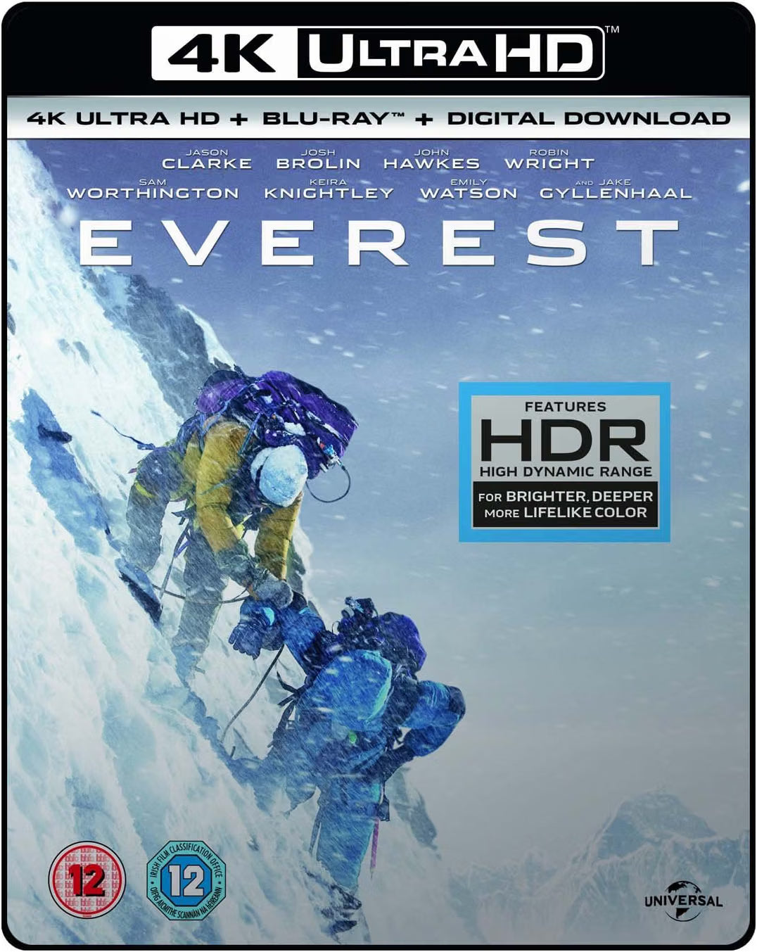 Everest – 4K UHD + Blu-ray Adventure Drama Thriller Jason Clarke Josh Brolin Baltasar Kormákur Universal
