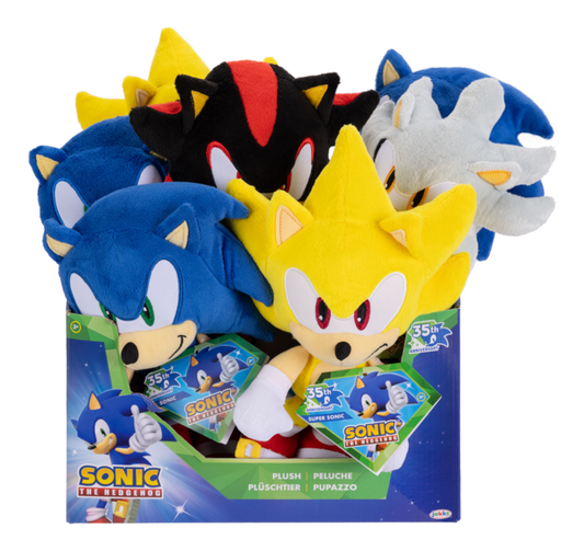 Sonic The Hedgehog 35th Anniversary 9 Inch Basic Plush Wave 14 Jakks Pacific