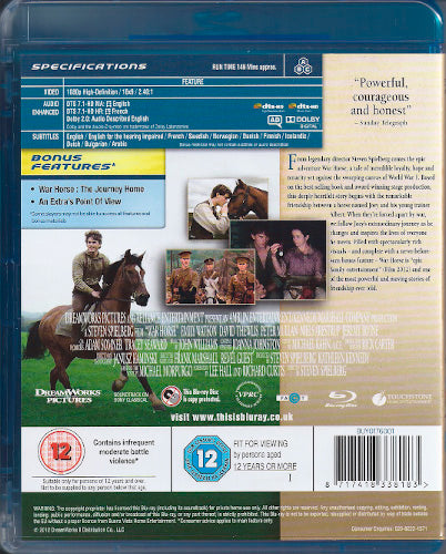 War Horse Blu-ray