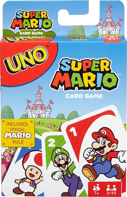 UNO Super Mario Card Game Animated Character Themed Collector Deck Platform