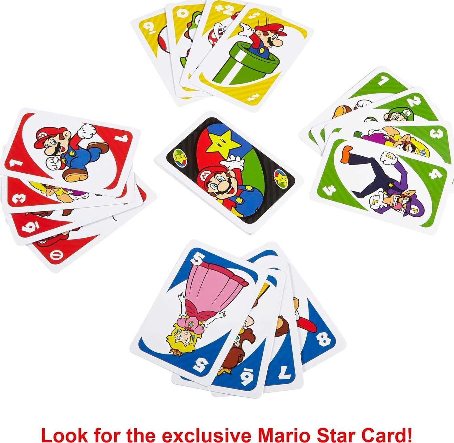 UNO Super Mario Card Game Animated Character Themed Collector Deck Platform