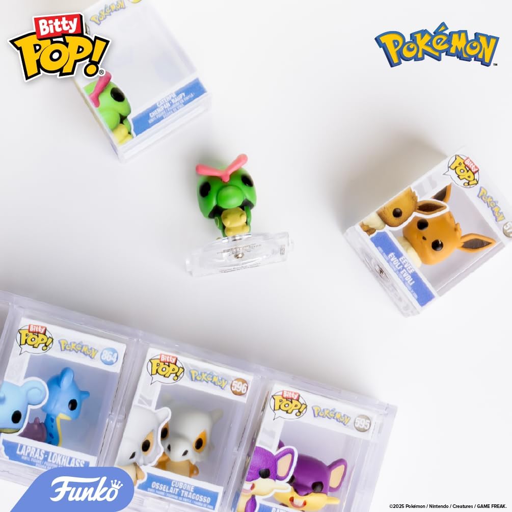 Funko Bitty POP Pokemon 4 Pack Pikachu Vaporeon Caterpie Cubone 0.9 Inch Figures