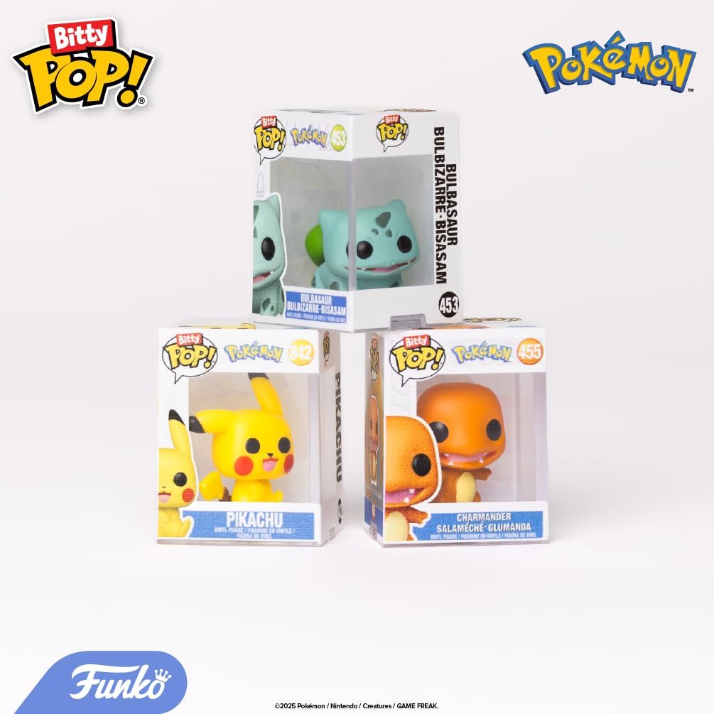 Funko Bitty POP Pokemon 4 Pack Pikachu Vaporeon Caterpie Cubone 0.9 Inch Figures