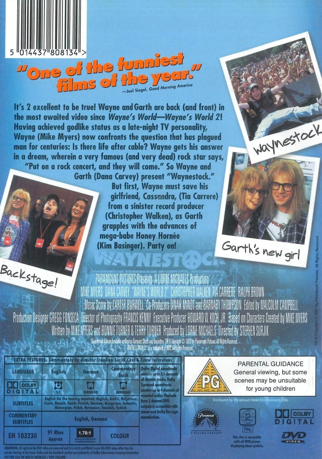 Wayne'S World 2 Comedy DVD Movie DVD