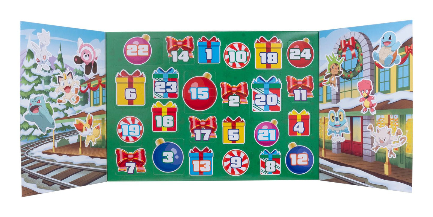 Pokémon 24 Day Xmas Advent Calendar with 16 2 Inch Battle Figures