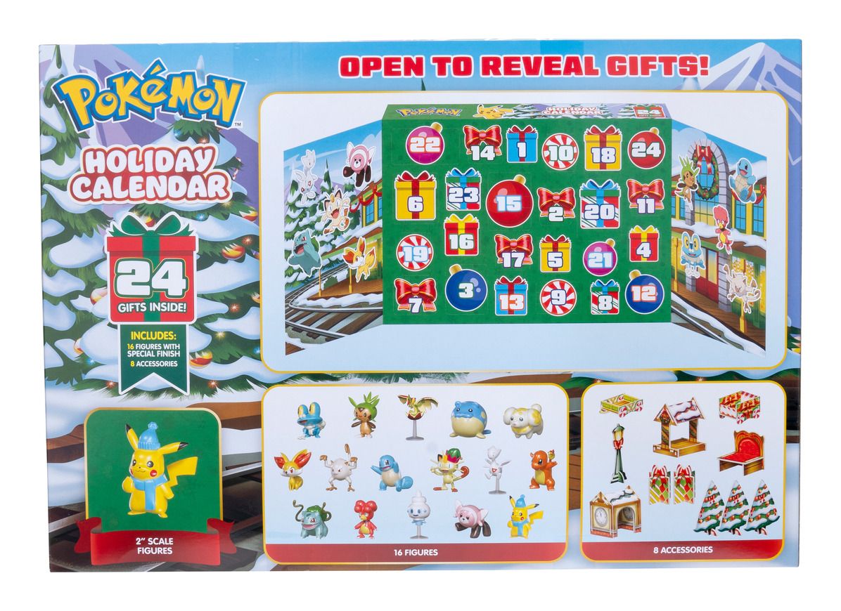 Pokémon 24 Day Xmas Advent Calendar with 16 2 Inch Battle Figures