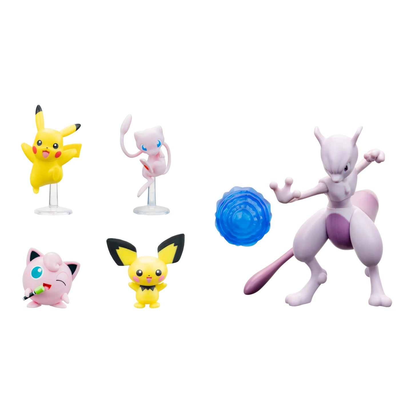 Pokemon Battle Figure 5 Pack 4.5 Inch Mewtwo Plus Four 2 Inch Battle Figures Jazwares