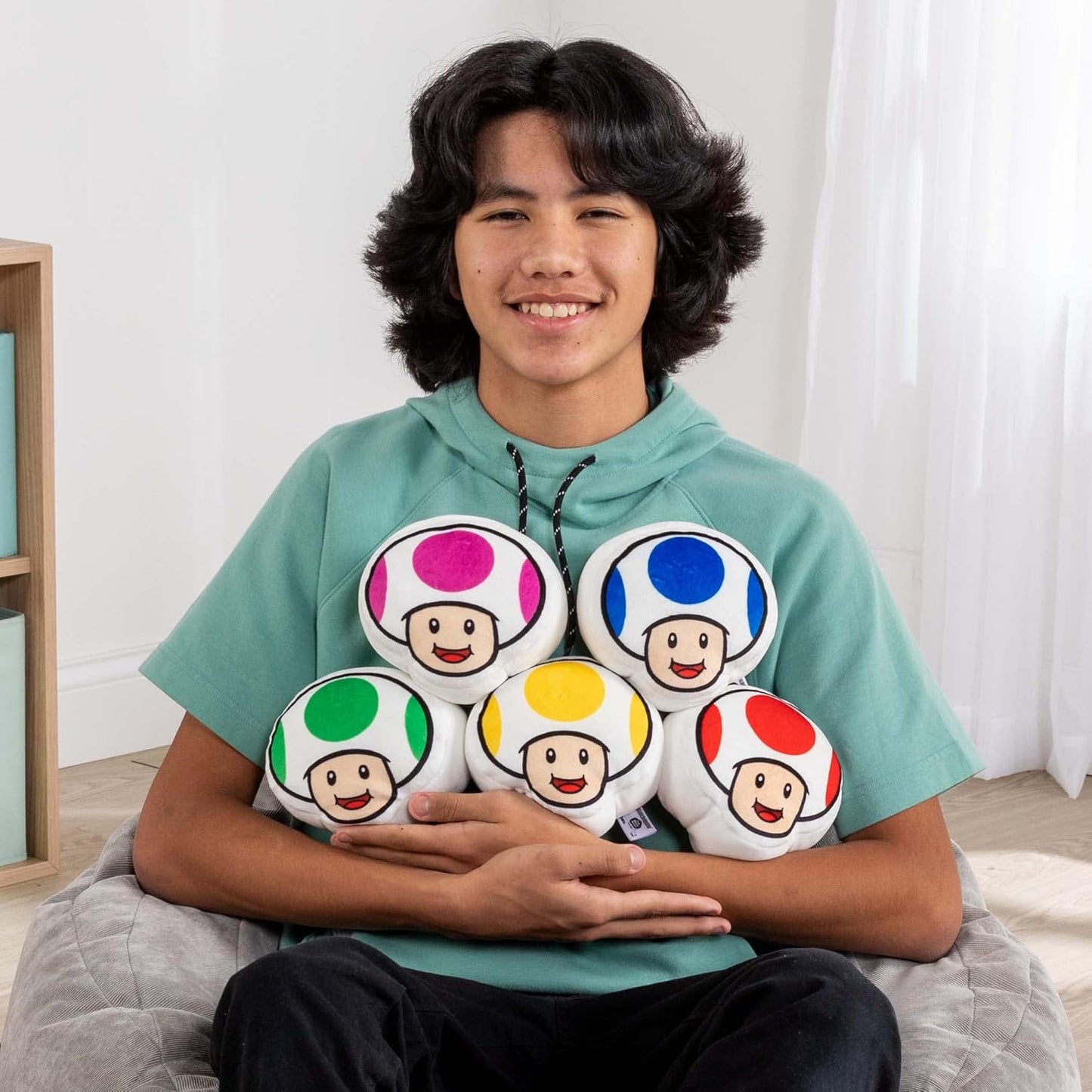 Club Mocchi Mocchi Super Mario Toad Junior Assortment – Soft Plush Toy